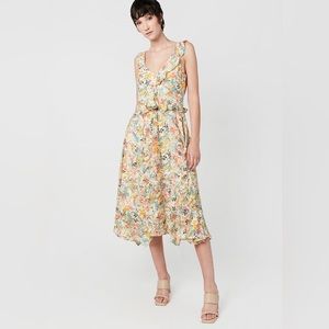 Buffalo David Bitton Ravenna Ruffle Harvey Print V-Neck Midi Dress NWT medium M